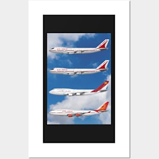 Air India Complete 747 Fleet Line Up Posters and Art